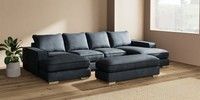 Large - U Shaped Double Chaise with Footstool