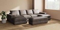 Large - U Shaped Double Chaise with Footstool