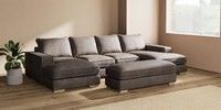 Large - U Shaped Double Chaise with Footstool