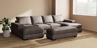 Large - U Shaped Double Chaise with Footstool