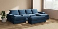 Large - U Shaped Double Chaise with Footstool