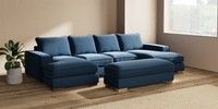 Large - U Shaped Double Chaise with Footstool