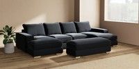 Large - U Shaped Double Chaise with Footstool