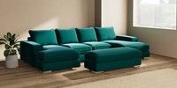 Large - U Shaped Double Chaise with Footstool