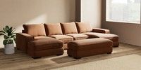 Large - U Shaped Double Chaise with Footstool