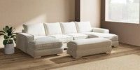 Large - U Shaped Double Chaise with Footstool