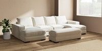 Large - U Shaped Double Chaise with Footstool