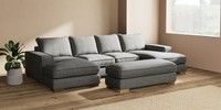 Large - U Shaped Double Chaise with Footstool