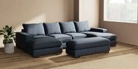 Large - U Shaped Double Chaise with Footstool