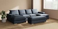 Large - U Shaped Double Chaise with Footstool