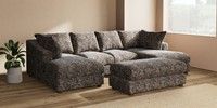 Large - U Shaped Double Chaise with Footstool