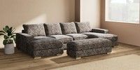 Large - U Shaped Double Chaise with Footstool