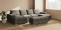 Large - U Shaped Double Chaise with Footstool