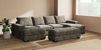 Large - U Shaped Double Chaise with Footstool