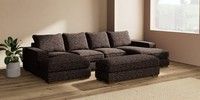 Large - U Shaped Double Chaise with Footstool