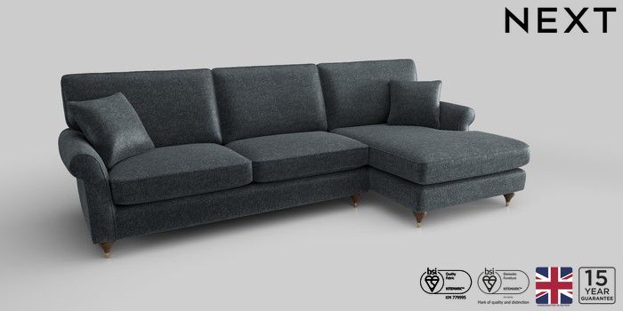 Slate shop blue sectional