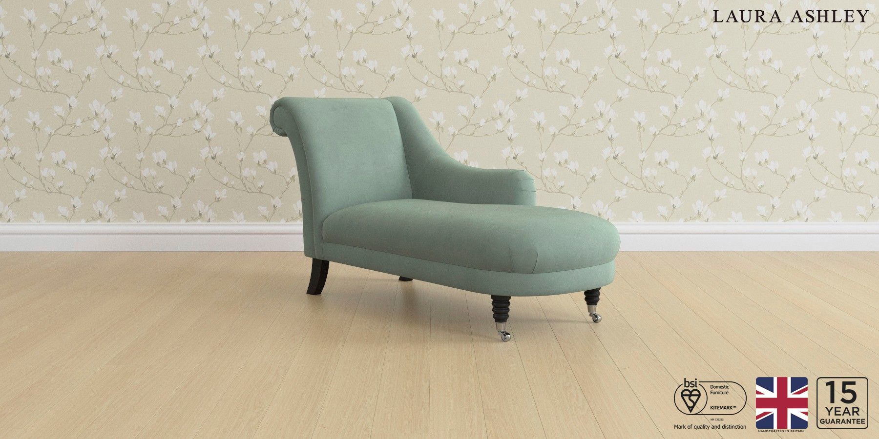 Buy Lynden by Laura Ashley Chaise Longue Right Hand Ailsworth Dark Duck