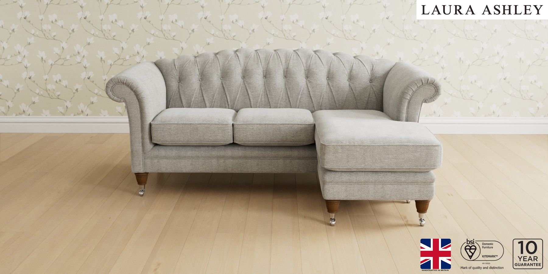 Buy Gloucester Button Back By Laura Ashley Extra Large Sofa Chaise