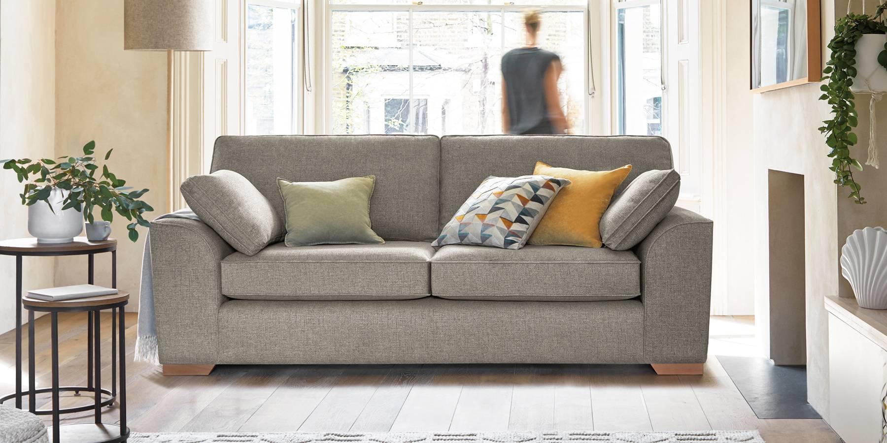 Buy Stamford Firmer Sit Medium Sofa Chaise Right Hand Tweedy Chenille