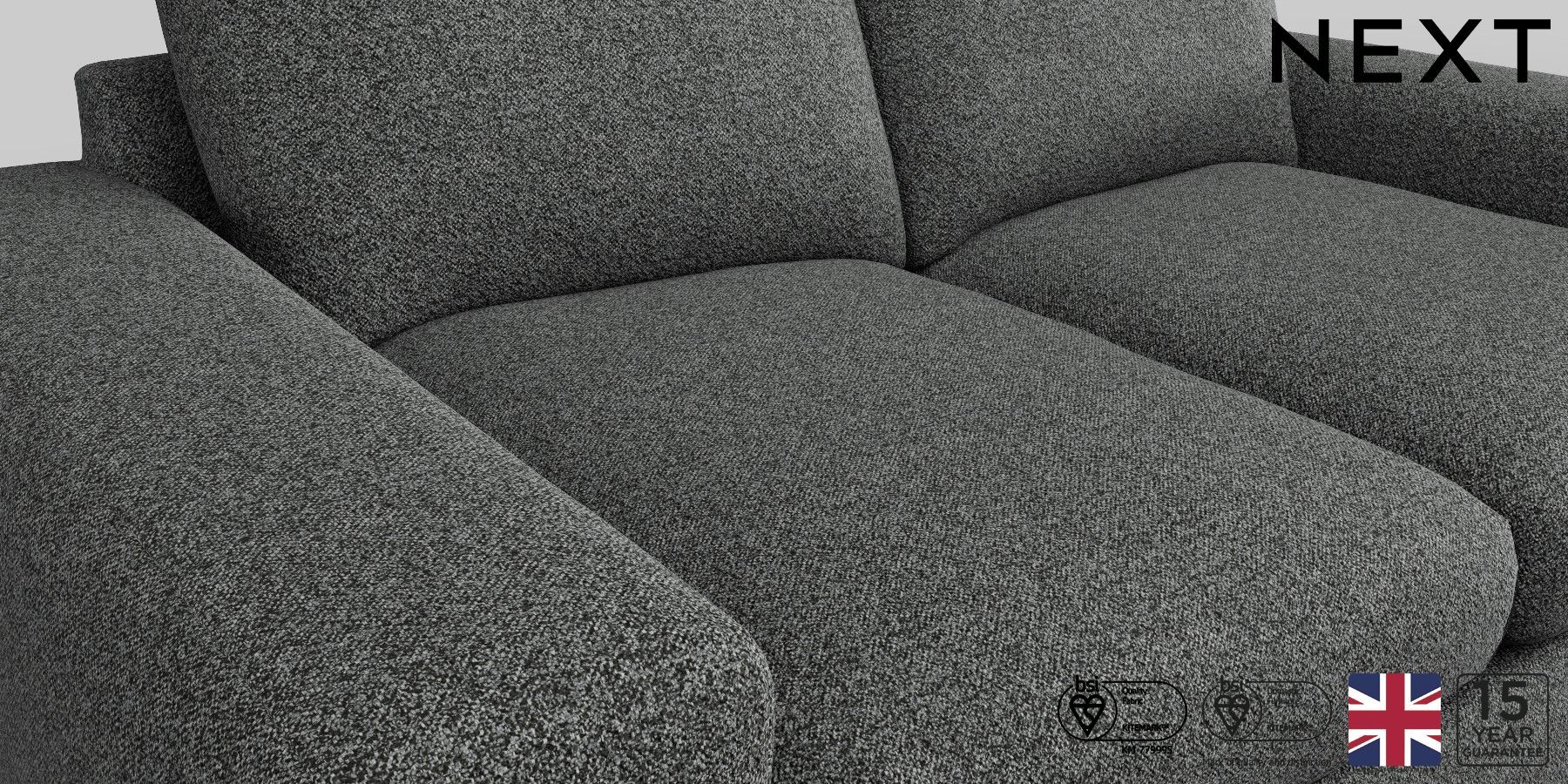 Buy Houghton Deep Relaxed Sit Medium Sofa Casual Boucle Charcoal Large