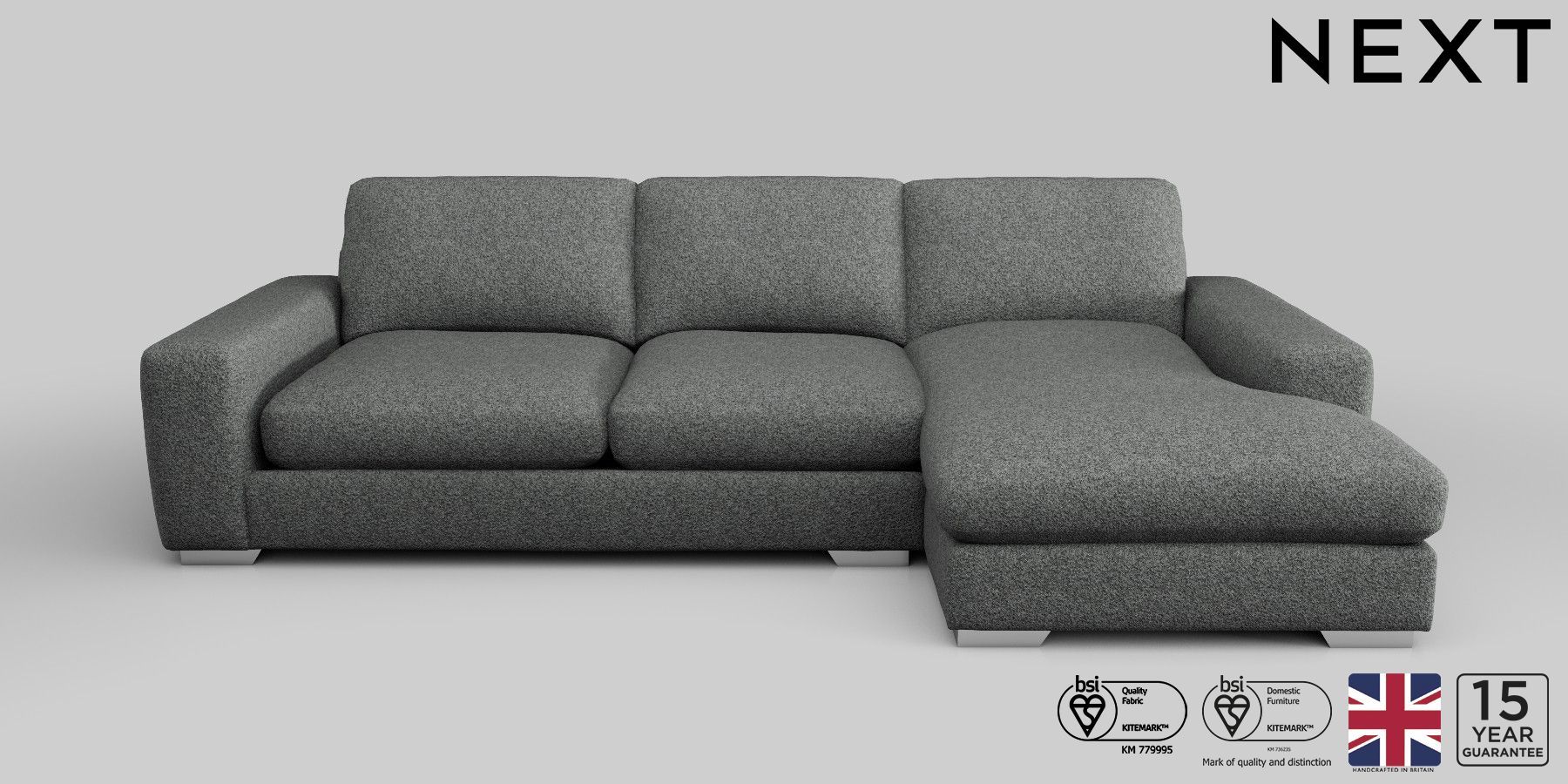 Houghton Deep Relaxed Sit Large Sofa Chaise Right Hand