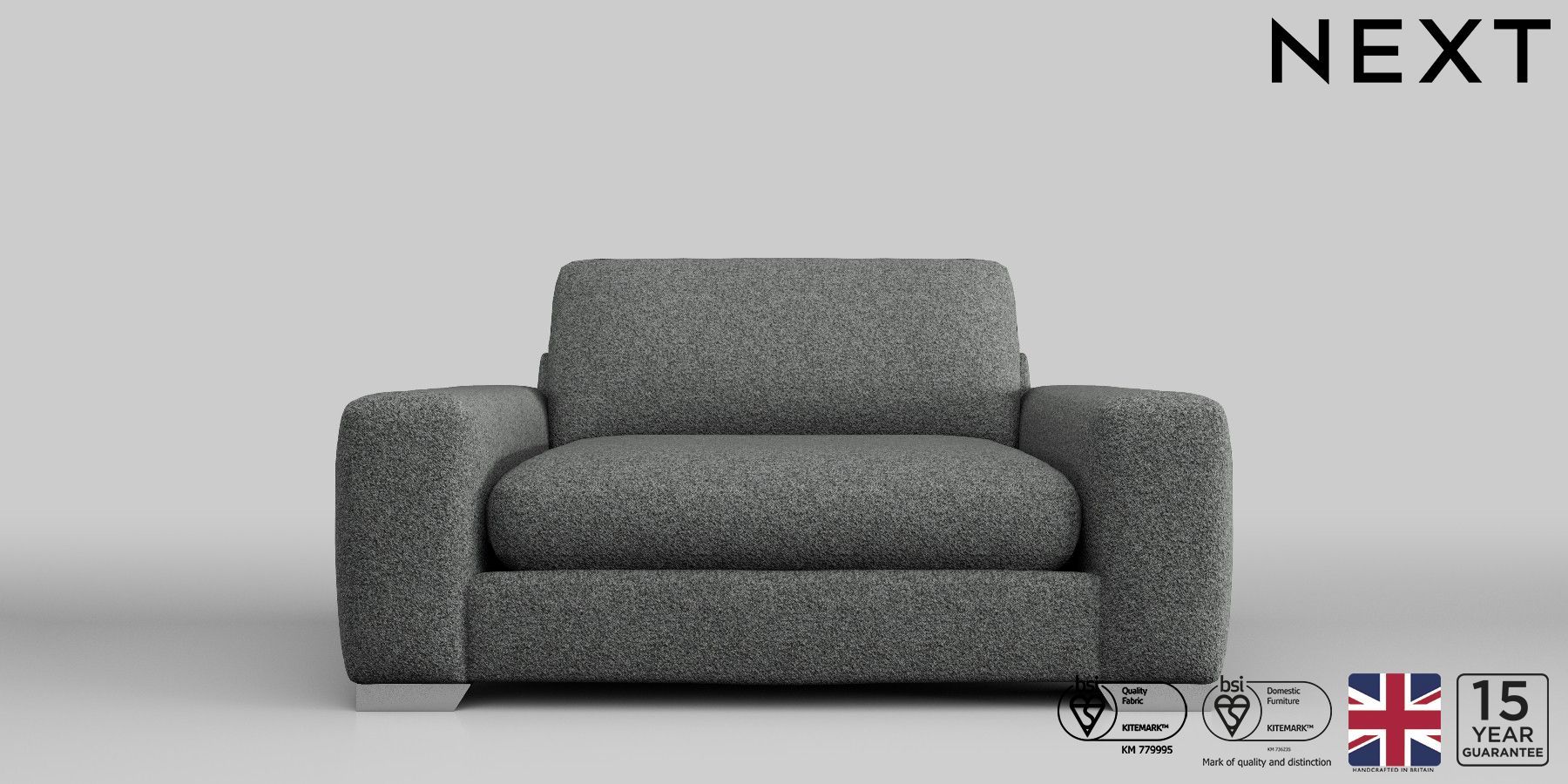 Buy Houghton Deep Relaxed Sit Medium Sofa Bed Casual Boucle Charcoal