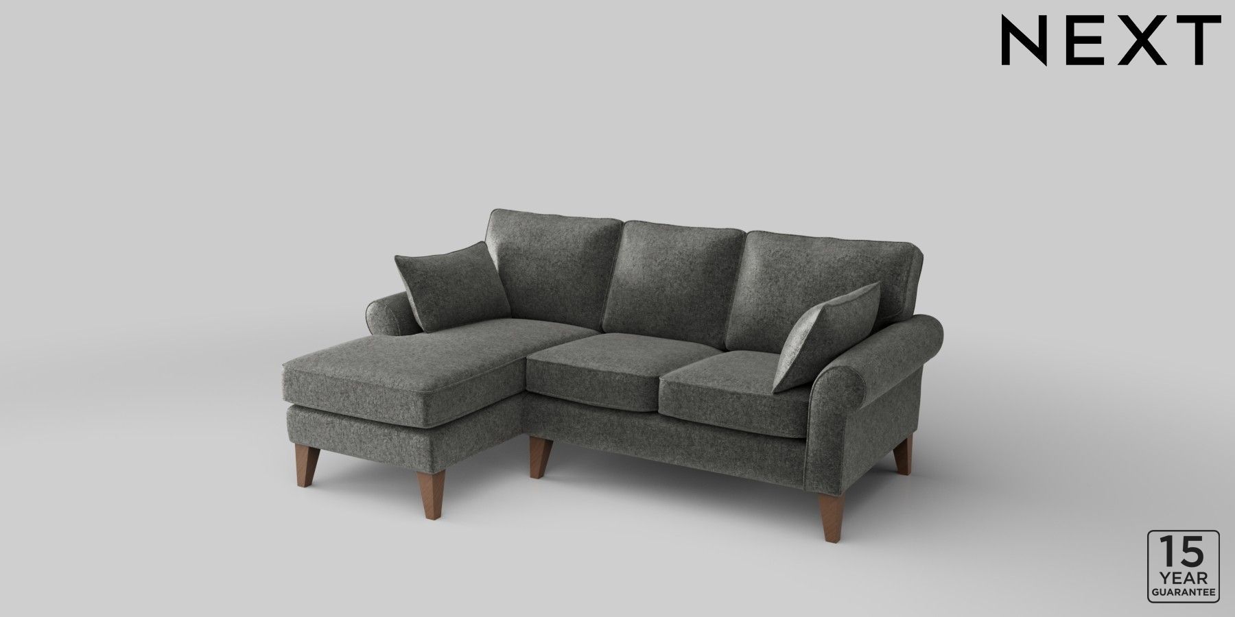 Buy Mallory Firmer Sit Small Sofa Chaise Left Hand Plush Chenille