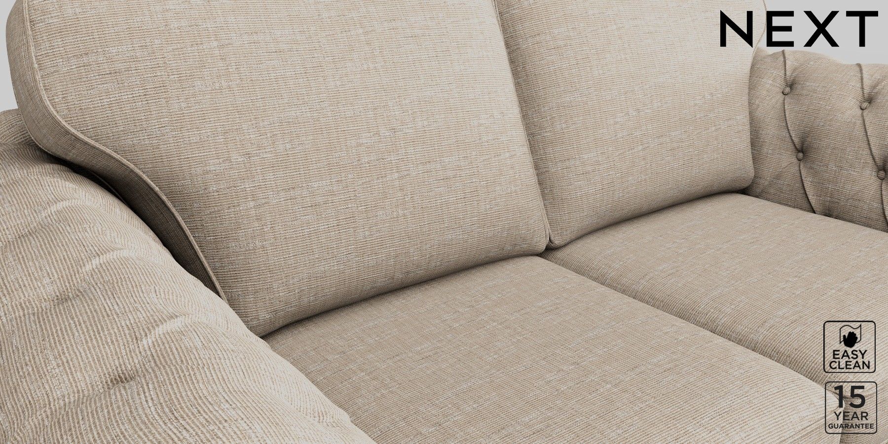 Buy Gosford Highback II Firmer Sit Medium Sofa Boucle Weave Dark