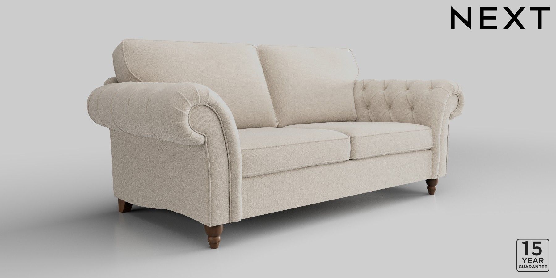 Buy Gosford Highback II Deep Sit Large Sofa Studio Chenille Oyster Low