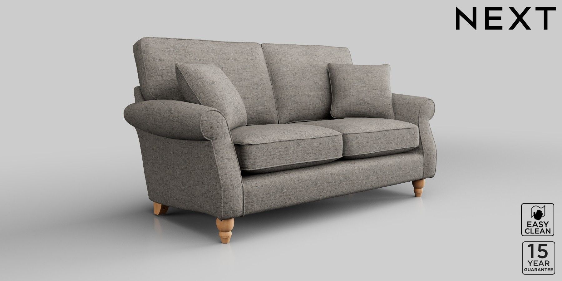 Buy Ashford Firmer Sit Medium Sofa Boucle Weave Light Dove Low Turned