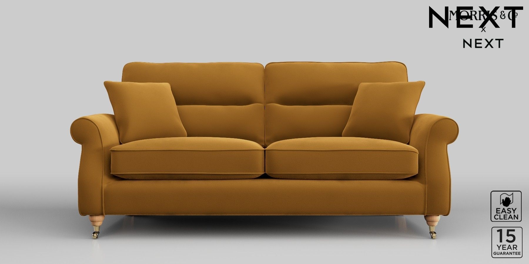 Buy Ashford Highback Firmer Sit Large Sofa Plush Velvet Easy Clean