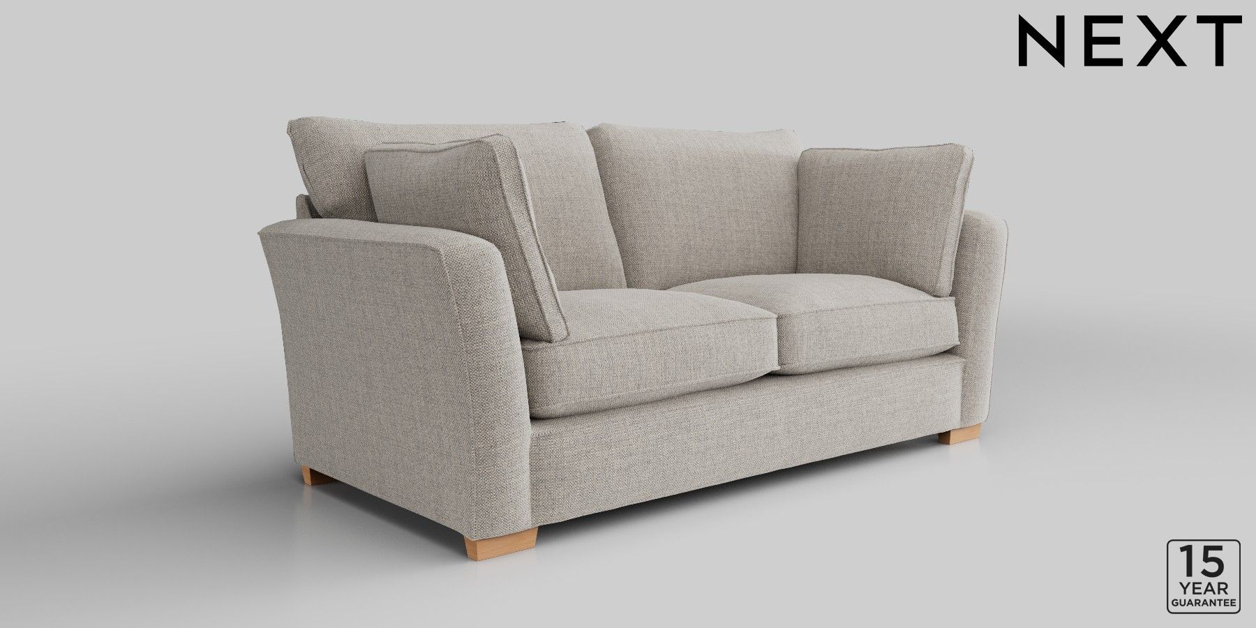 Buy Heath Highback Firmer Sit Large Sofa Chunky Weave Dove Block