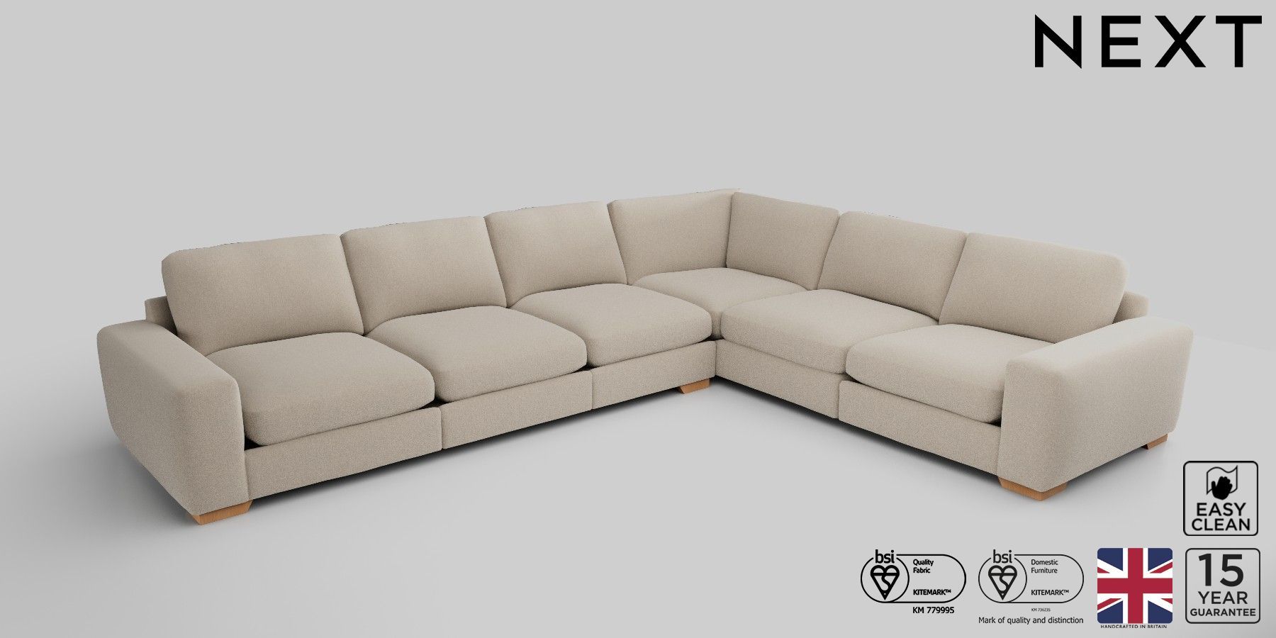 Buy Houghton Deep Relaxed Sit Grand Corner Sofa Right Hand Tweedy