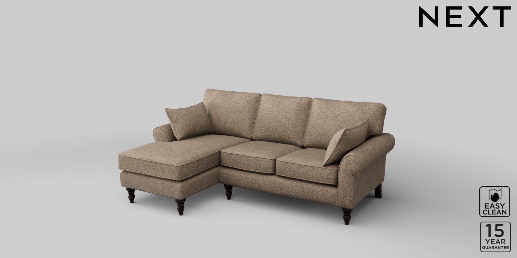 Buy Mallory Firmer Sit Small Sofa Chaise Left Hand Chunky Boucle Mid