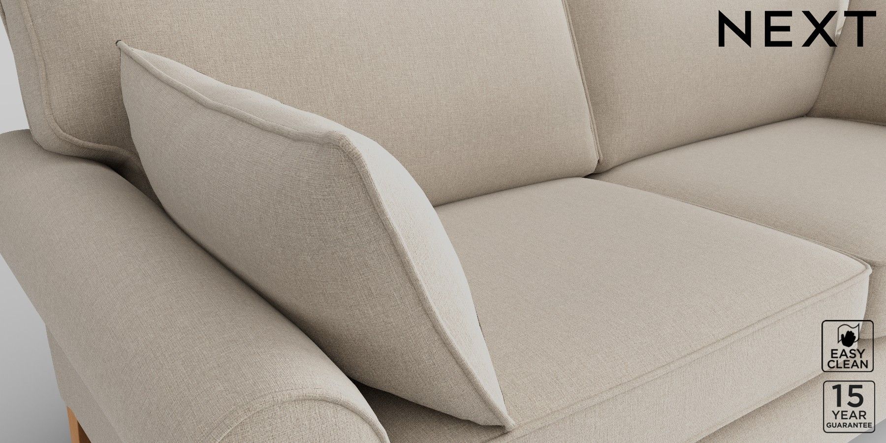 Buy Mallory Firmer Sit Large Sofa Tweedy Blend Oyster High Turned