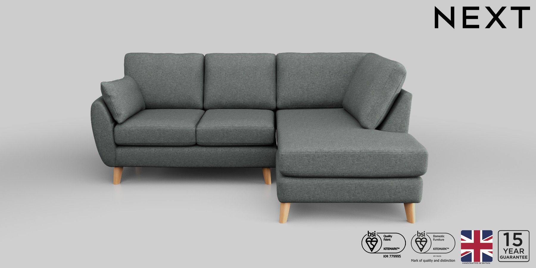 Buy Wilson Firmer Sit Medium Corner Chaise Right Hand Chunky Weave