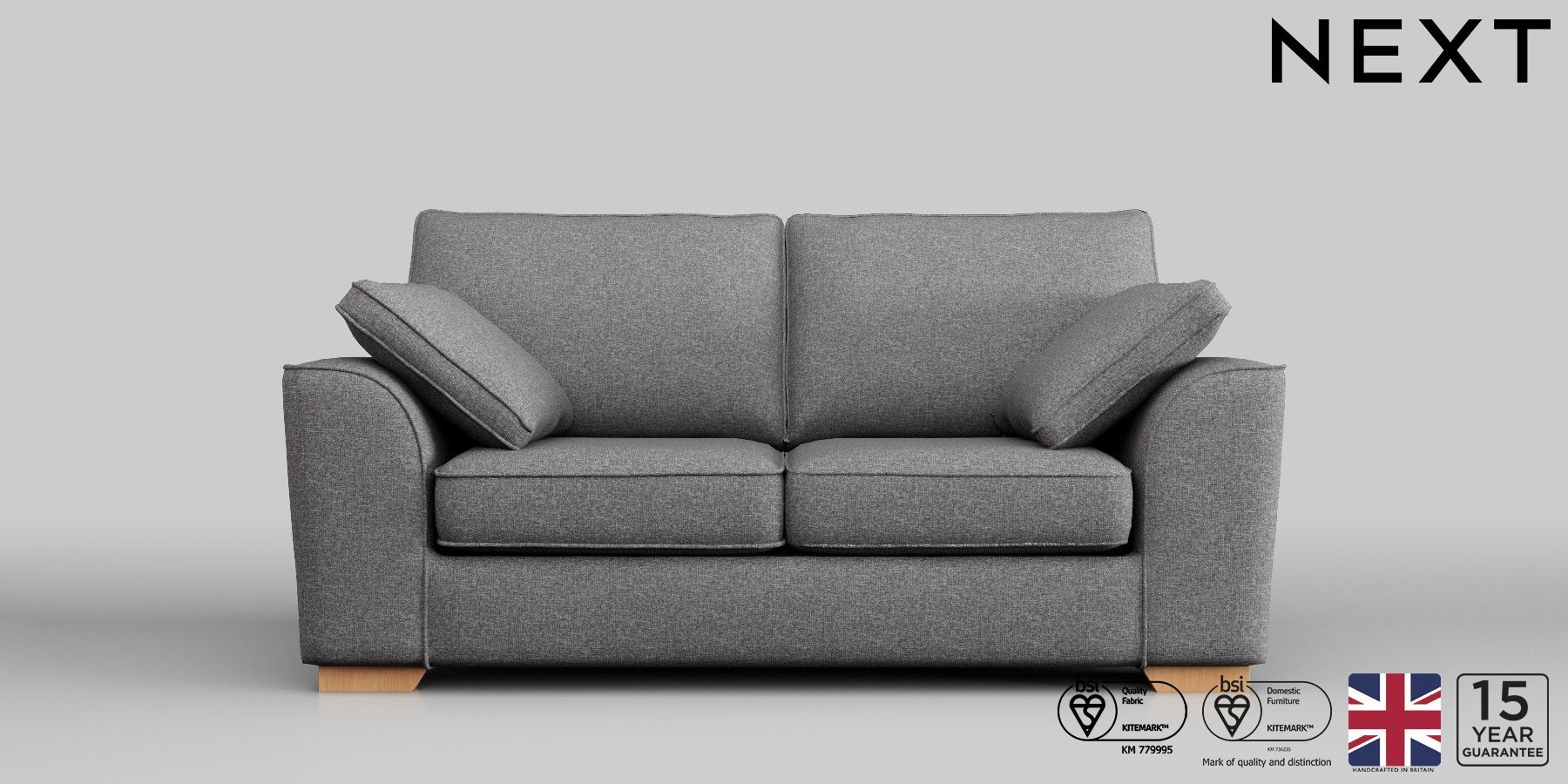 Buy Stamford Firmer Sit Medium Sofa Studio Chenille Mid Grey Large