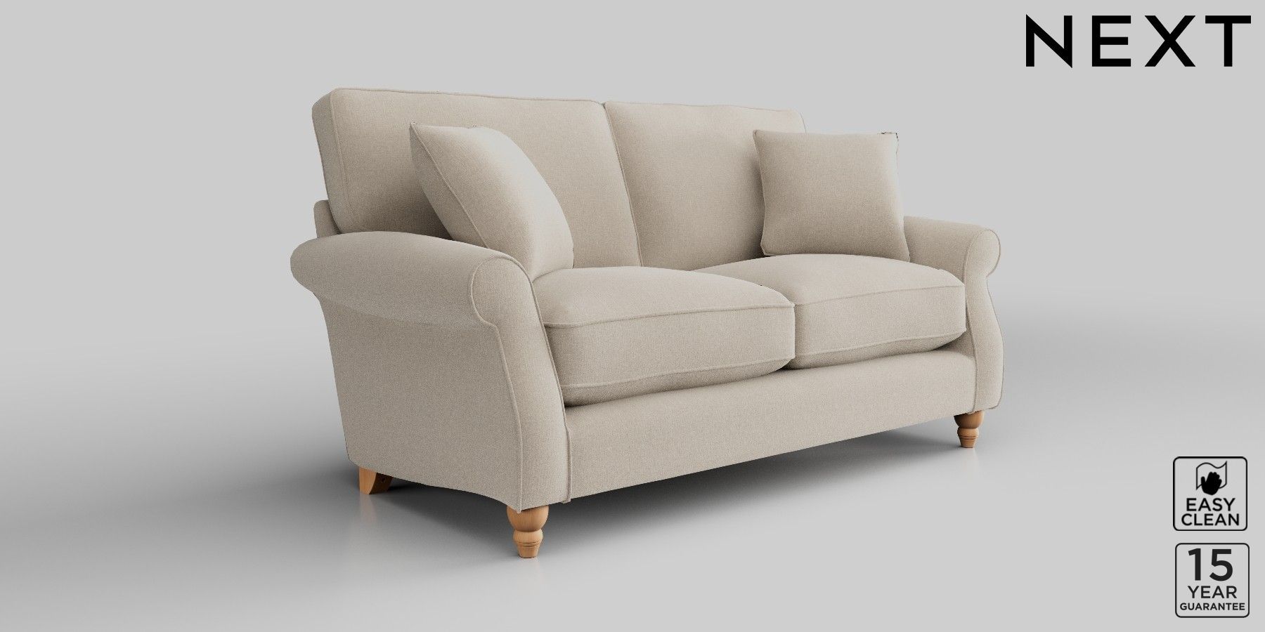 Buy Ashford Relaxed Sit Medium Sofa Tweedy Blend Oyster Low Turned