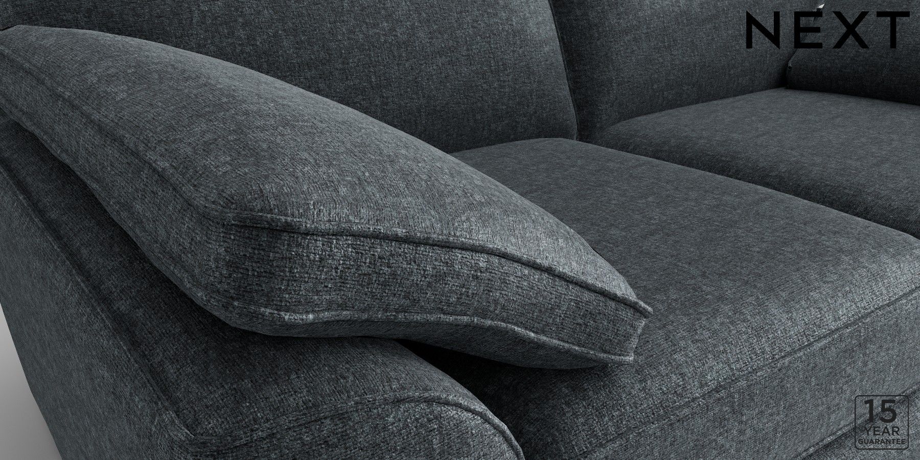 Buy Stamford Grand Relaxed Sit Large Sofa Plush Chenille Slate Blue