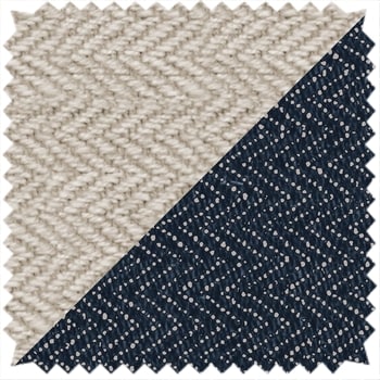 Natural and Indigo Blue Piping