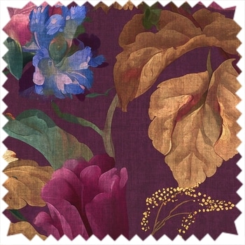 Bold Floral Plum Purple