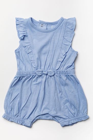 Buy Miss Blue Cotton Frill Sleeved Playsuit from Next Ireland