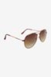 Tortoiseshell Brown Classic Aviator Style Sunglasses - Image 1 of 1