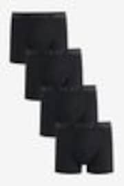 Black 4 pack A-Front Cotton Rich Boxers - Image 1 of 1