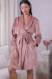 Pink Supersoft Ribbed Dressing Gown - Image 1 of 1