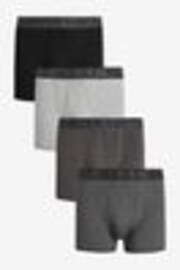 Grey 4 pack A-Front Cotton Rich Boxers - Image 1 of 1
