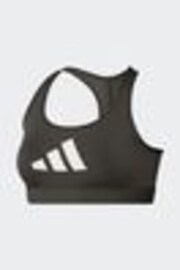adidas Green Powerreact Big Logo Low Impact Bra - Image 1 of 1