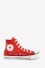 Converse Red Heart Detail Chuck Taylor Trainers - Image 1 of 1