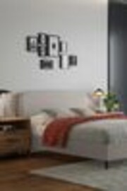 Simple Contemporary Silver Grey Matson Upholstered Bed Bed Frame - Image 1 of 1