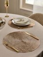 Set of 4 Gold Wipe Clean PVC Placemats - Image 1 of 1